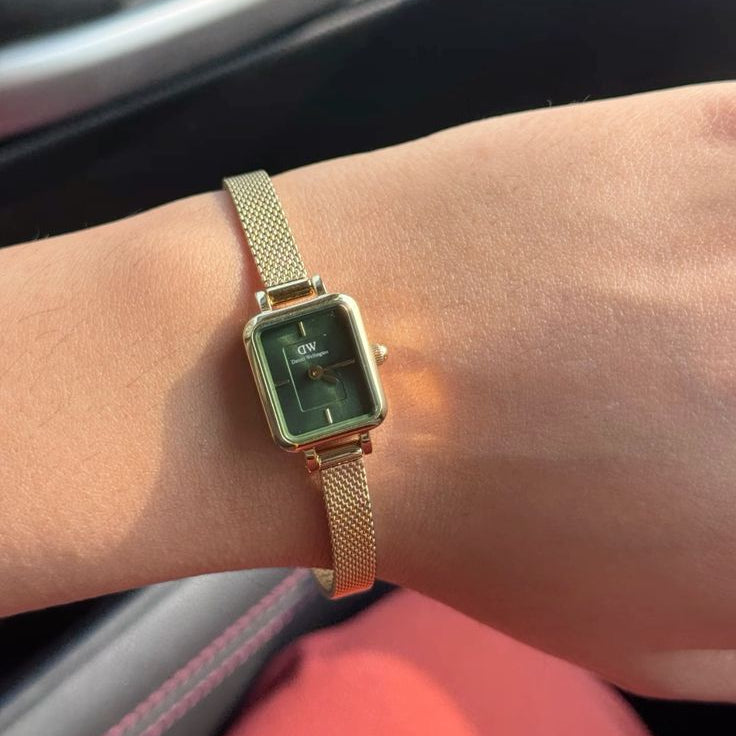 Daniel Wellington Quadro Mini Gold Vert Coffret