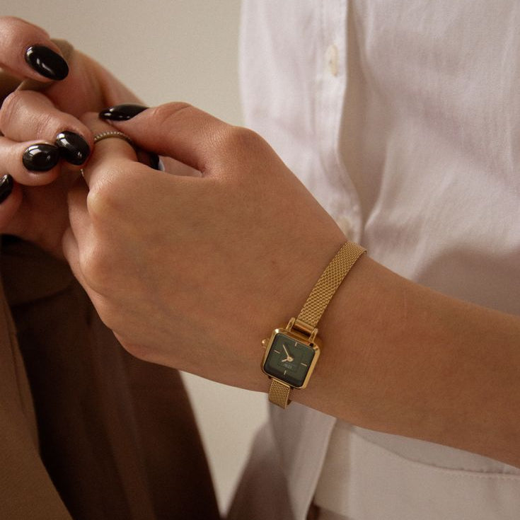 Daniel Wellington Quadro Mini Gold Vert Coffret