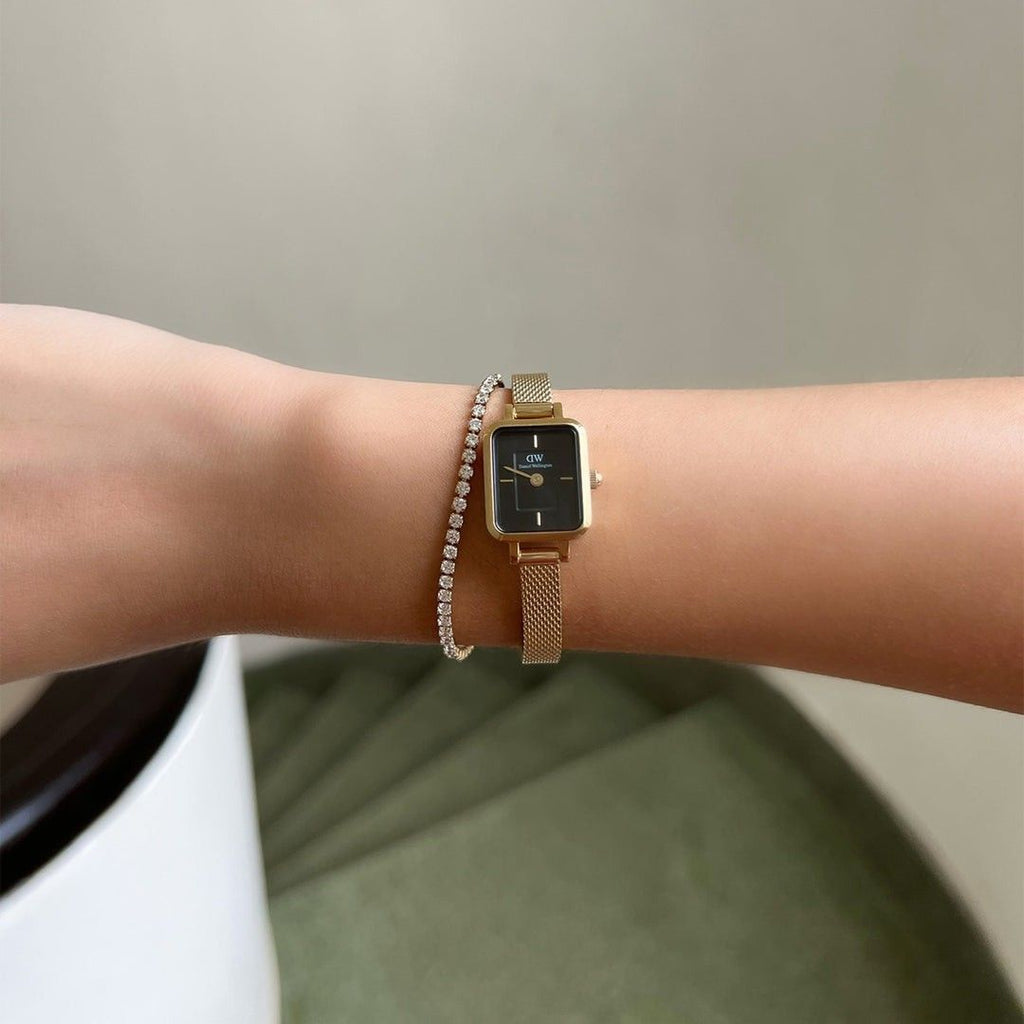 Daniel Wellington Quadro Mini Gold noir Coffret